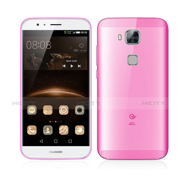 Custodia Ultra Slim Trasparente Rigida Opaca per Huawei GX8 Rosa