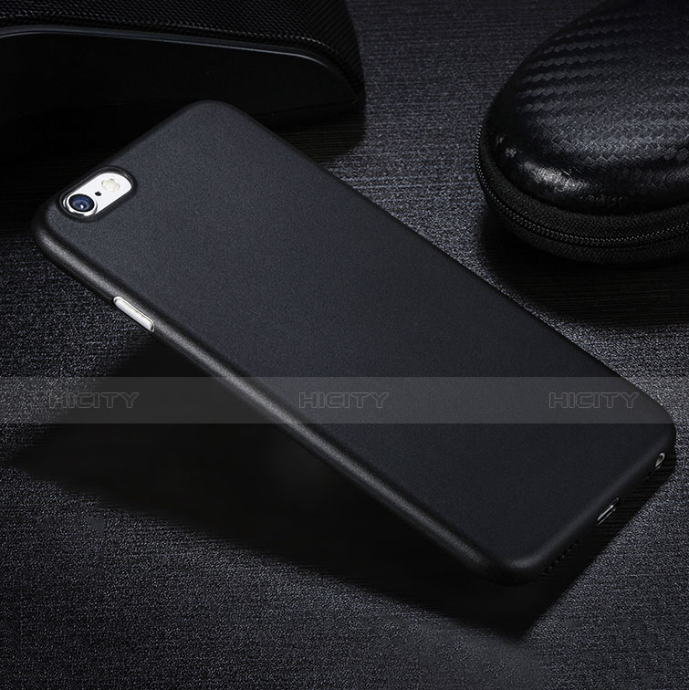 Custodia Ultra Sottile Plastica Rigida Opaca per Apple iPhone 6 Plus Nero