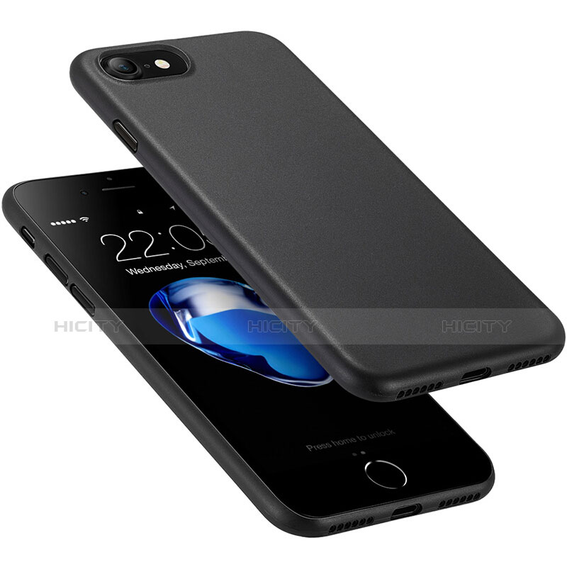 Custodia Ultra Sottile Plastica Rigida Opaca per Apple iPhone 7 Nero