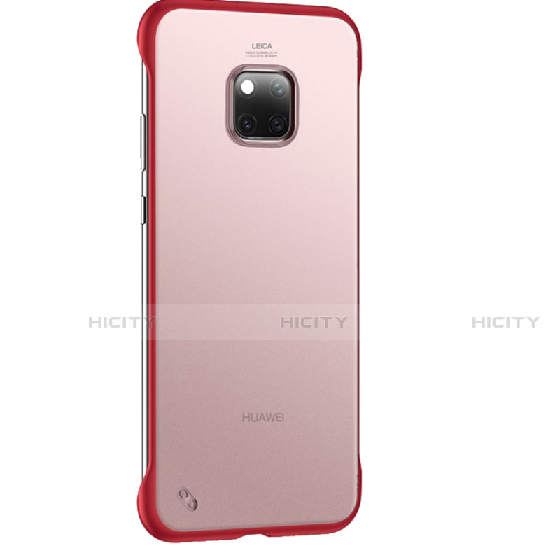 Custodia Ultra Sottile Trasparente Rigida Cover Opaca H01 per Huawei Mate 20 Pro Rosso