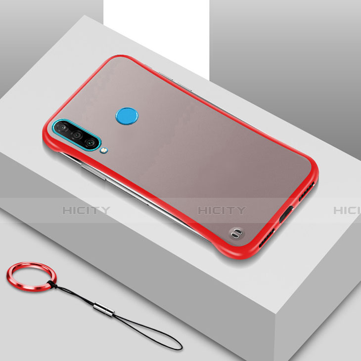 Custodia Ultra Sottile Trasparente Rigida Cover Opaca H01 per Huawei P30 Lite New Edition Rosso