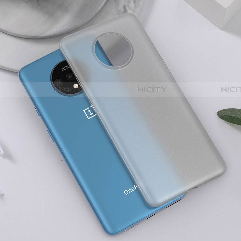 Custodia Ultra Sottile Trasparente Rigida Cover Opaca H01 per OnePlus 7T