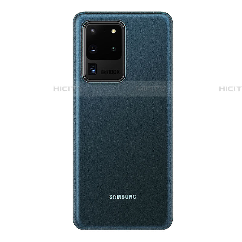 Custodia Ultra Sottile Trasparente Rigida Cover Opaca H01 per Samsung Galaxy S20 Ultra 5G Blu