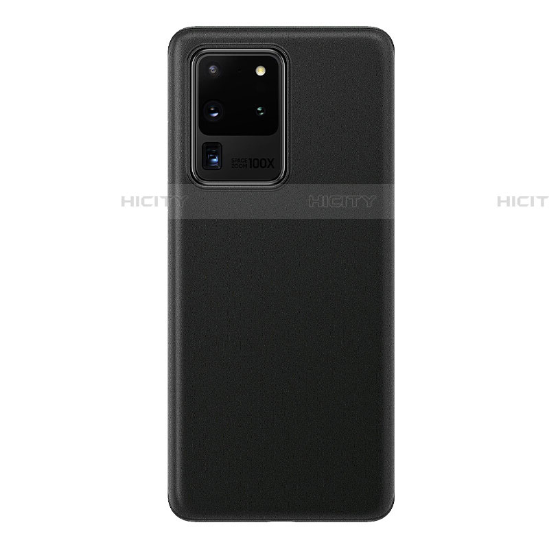 Custodia Ultra Sottile Trasparente Rigida Cover Opaca H01 per Samsung Galaxy S20 Ultra Nero
