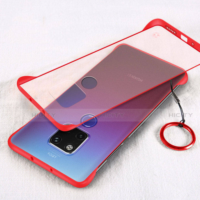 Custodia Ultra Sottile Trasparente Rigida Cover Opaca H05 per Huawei Mate 20 Rosso