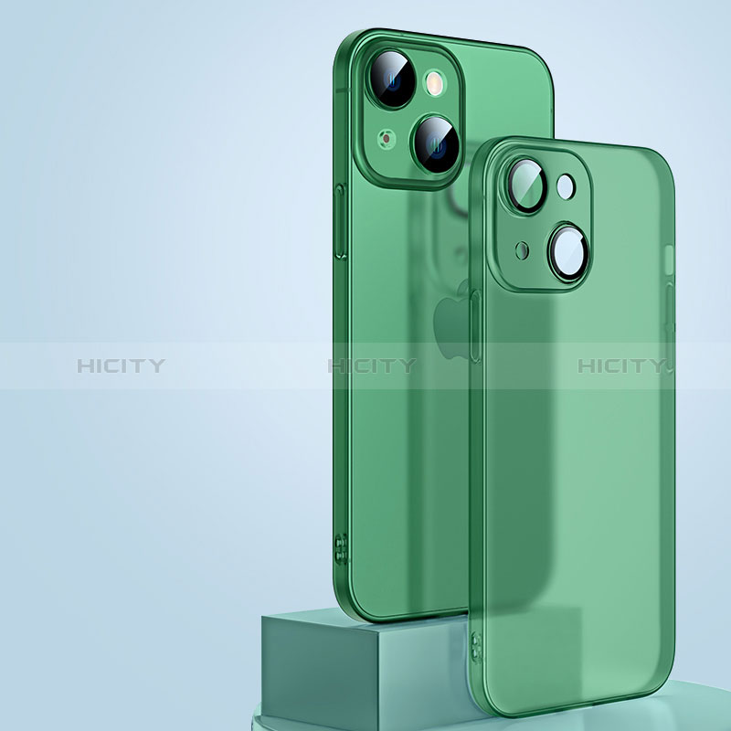 Custodia Ultra Sottile Trasparente Rigida Cover Opaca QC1 per Apple iPhone 12 Mini Verde