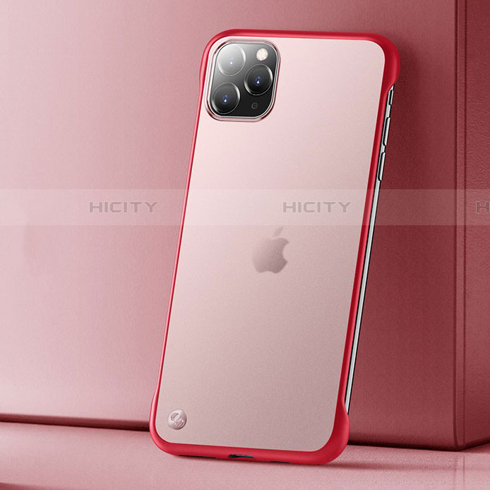 Custodia Ultra Sottile Trasparente Rigida Cover Opaca U01 per Apple iPhone 11 Pro Rosso
