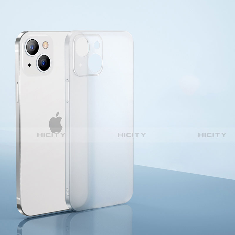 Custodia Ultra Sottile Trasparente Rigida Cover Opaca U01 per Apple iPhone 13 Bianco