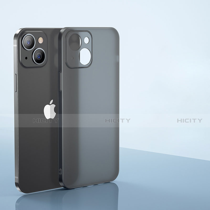 Custodia Ultra Sottile Trasparente Rigida Cover Opaca U01 per Apple iPhone 13 Mini Grigio