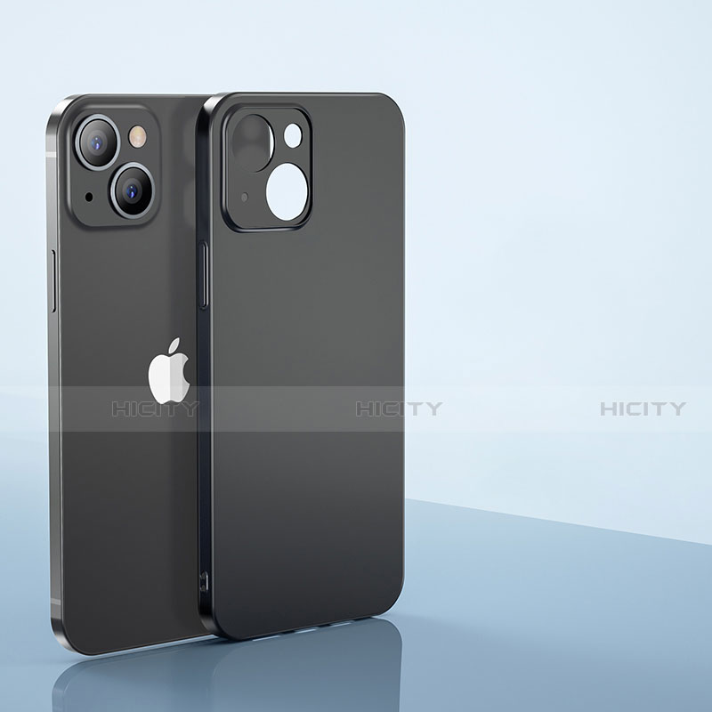 Custodia Ultra Sottile Trasparente Rigida Cover Opaca U01 per Apple iPhone 13 Mini Nero
