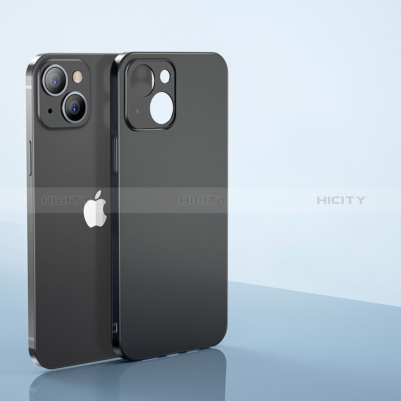 Custodia Ultra Sottile Trasparente Rigida Cover Opaca U01 per Apple iPhone 15 Plus Nero