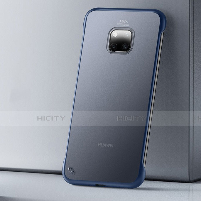 Custodia Ultra Sottile Trasparente Rigida Cover Opaca U01 per Huawei Mate 20 Pro Blu