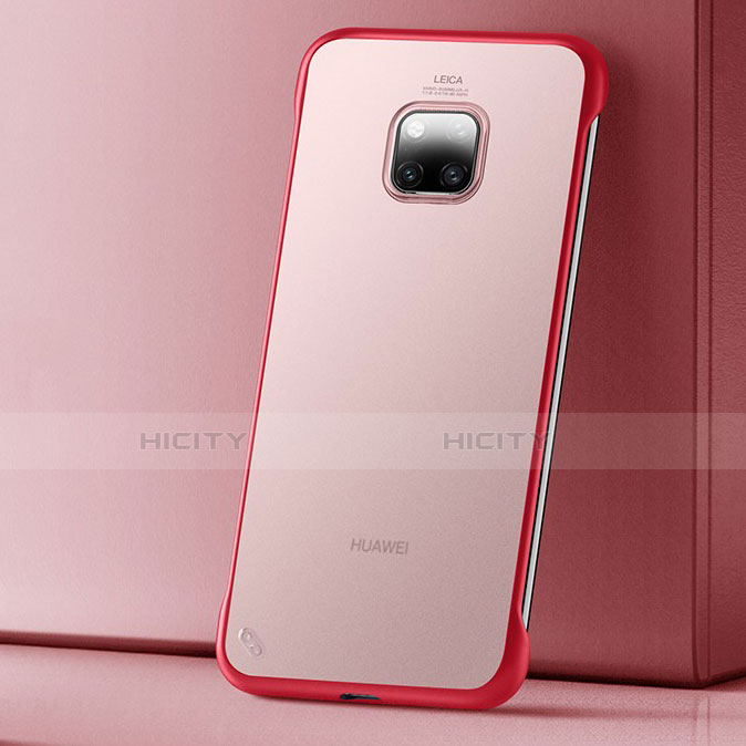 Custodia Ultra Sottile Trasparente Rigida Cover Opaca U01 per Huawei Mate 20 Pro Rosso