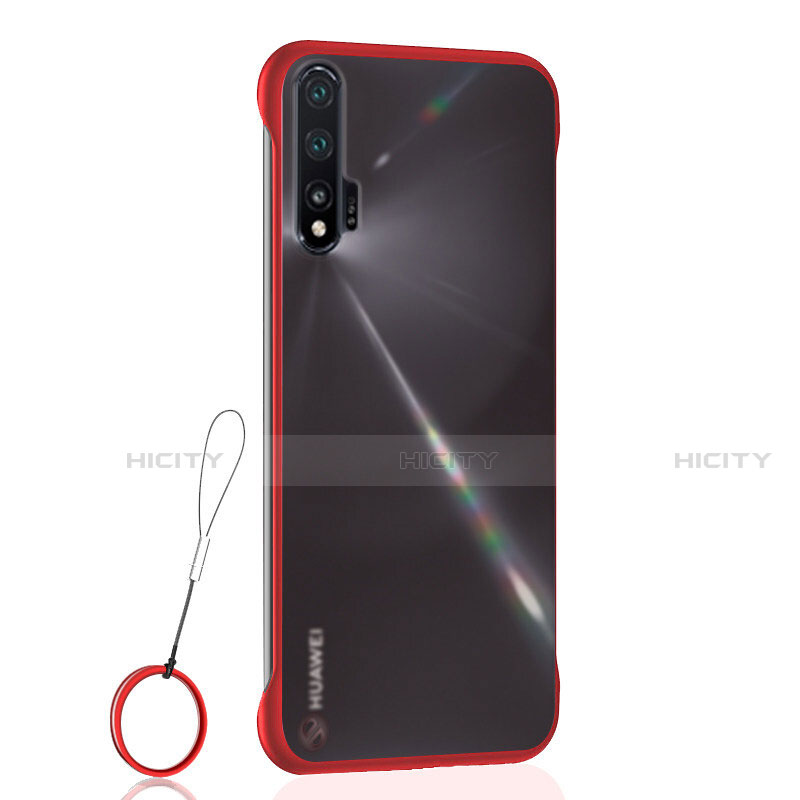 Custodia Ultra Sottile Trasparente Rigida Cover Opaca U01 per Huawei Nova 6 5G Rosso