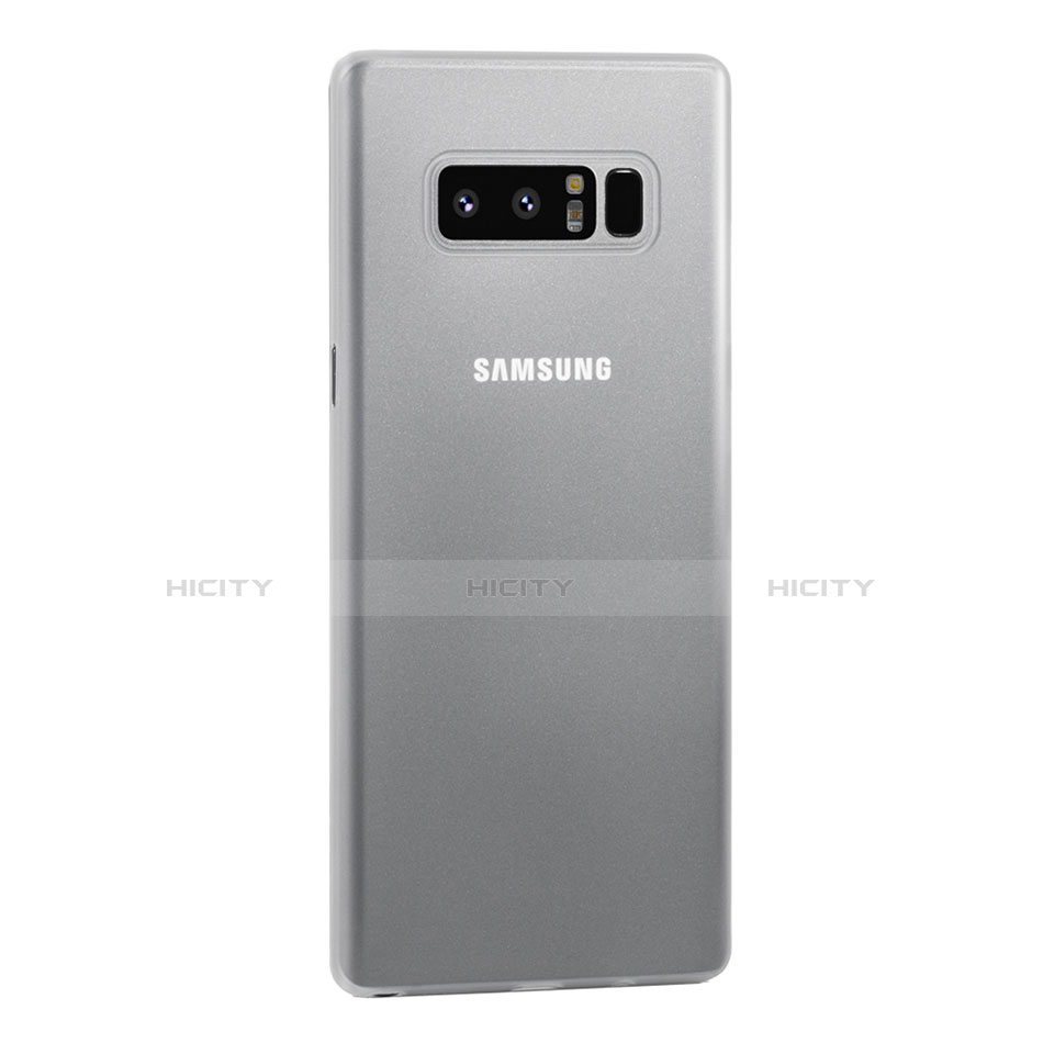Custodia Ultra Sottile Trasparente Rigida Cover Opaca U01 per Samsung Galaxy Note 8 Duos N950F Bianco