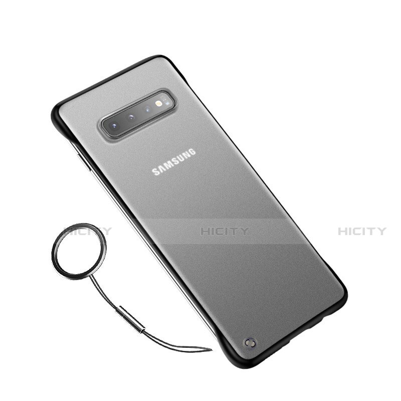 Custodia Ultra Sottile Trasparente Rigida Cover Opaca U01 per Samsung Galaxy S10 Plus Nero