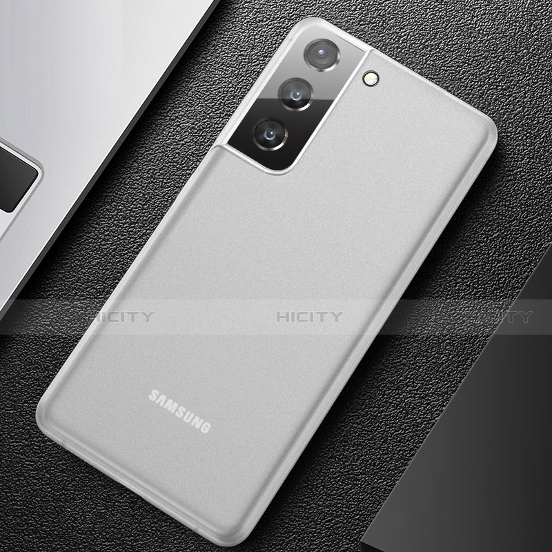 Custodia Ultra Sottile Trasparente Rigida Cover Opaca U01 per Samsung Galaxy S21 5G Bianco