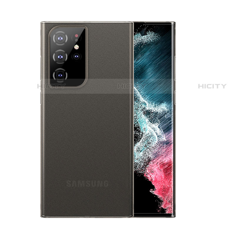 Custodia Ultra Sottile Trasparente Rigida Cover Opaca U03 per Samsung Galaxy S21 Ultra 5G Grigio