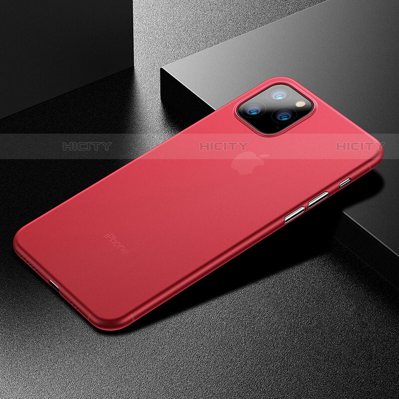 Custodia Ultra Sottile Trasparente Rigida Cover Opaca U04 per Apple iPhone 11 Pro Rosso