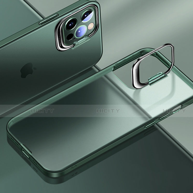 Custodia Ultra Sottile Trasparente Rigida Cover Opaca U08 per Apple iPhone 13 Pro Max Verde