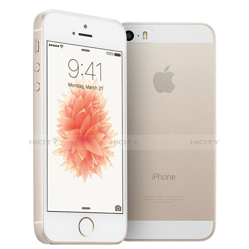 Custodia Ultra Sottile Trasparente Rigida Opaca con Pellicola Protettiva per Apple iPhone 5 Chiaro