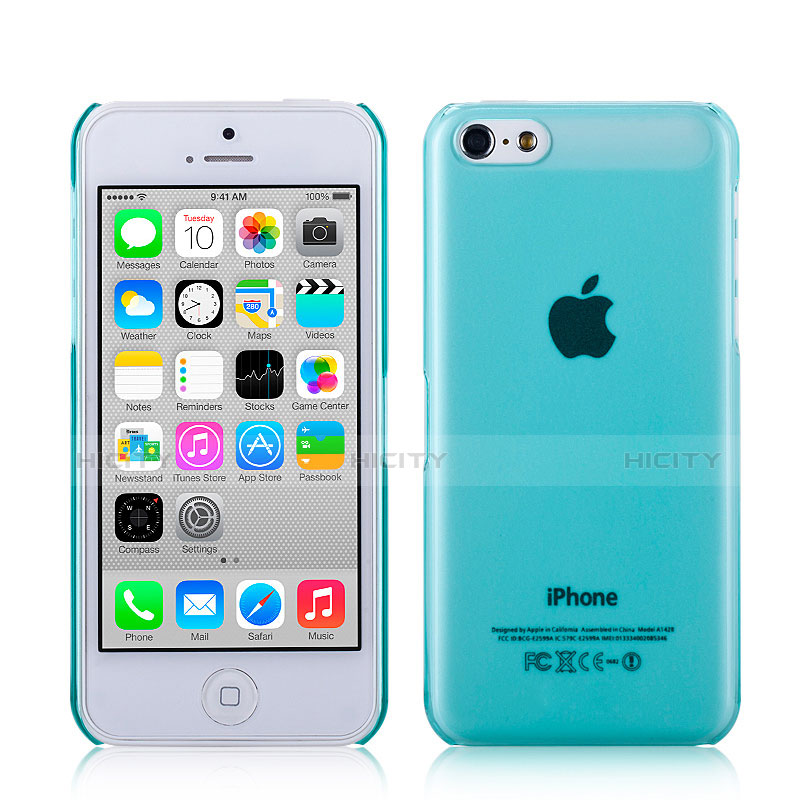 Custodia Ultra Sottile Trasparente Rigida Opaca per Apple iPhone 5C Cielo Blu