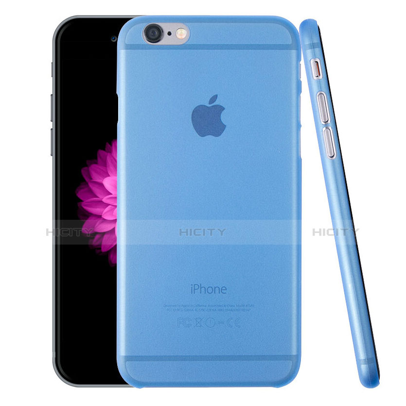 Custodia Ultra Sottile Trasparente Rigida Opaca per Apple iPhone 6 Plus Blu