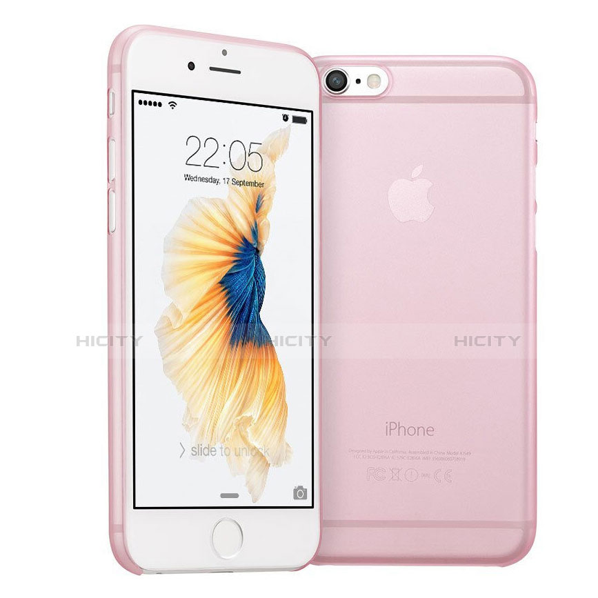 Custodia Ultra Sottile Trasparente Rigida Opaca per Apple iPhone 6 Plus Rosa