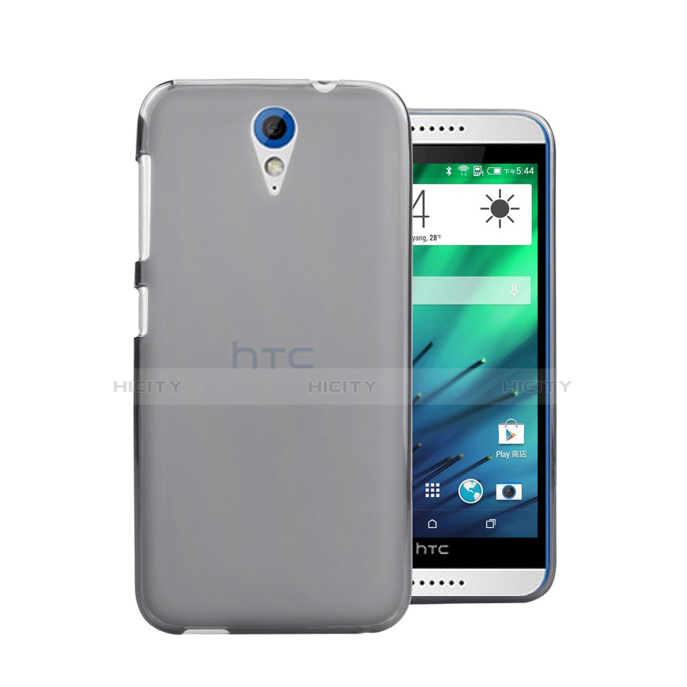 Custodia Ultra Sottile Trasparente Rigida Opaca per HTC Desire 620 Grigio