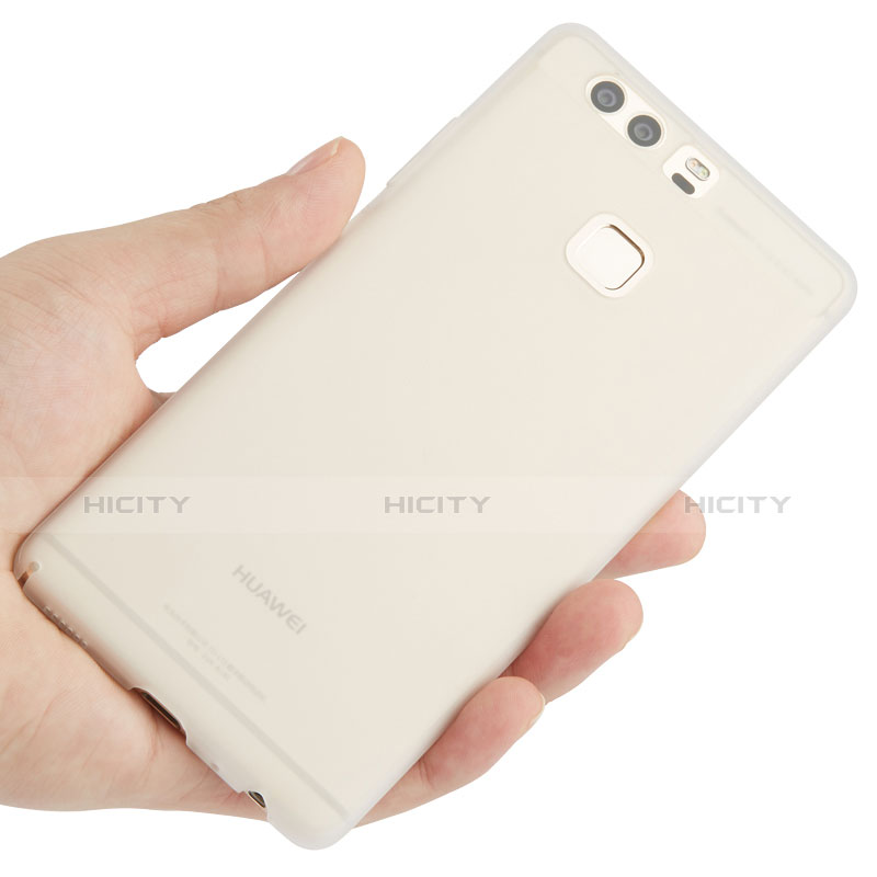 Custodia Ultra Sottile Trasparente Rigida Opaca per Huawei P9 Bianco