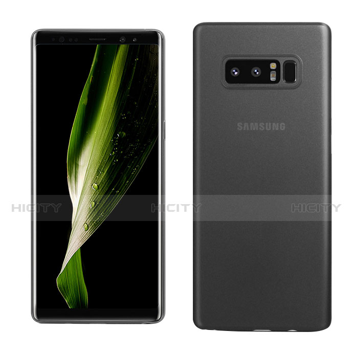 Custodia Ultra Sottile Trasparente Rigida Opaca per Samsung Galaxy Note 8 Duos N950F Nero