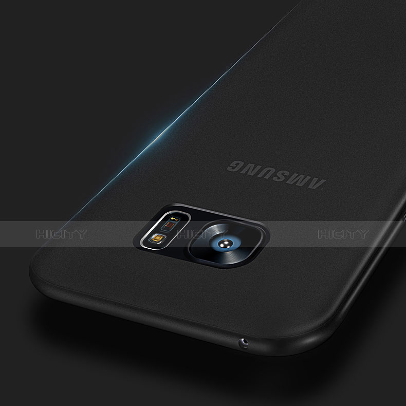 Custodia Ultra Sottile Trasparente Rigida Opaca T01 per Samsung Galaxy S7 Edge G935F Nero
