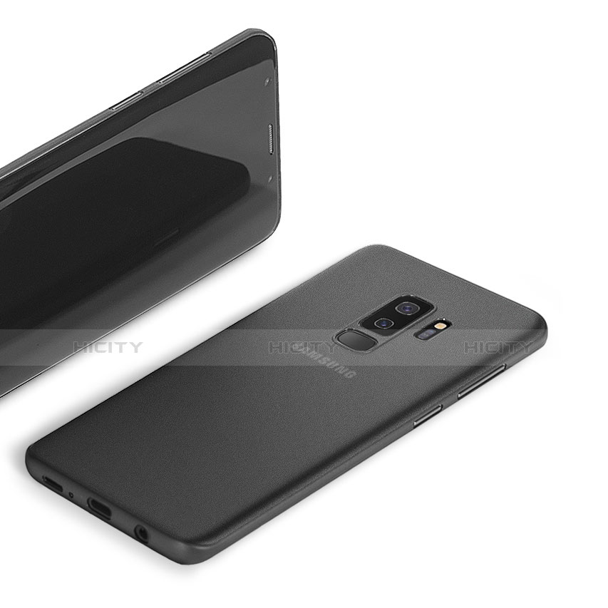 Custodia Ultra Sottile Trasparente Rigida Opaca T01 per Samsung Galaxy S9 Plus Nero