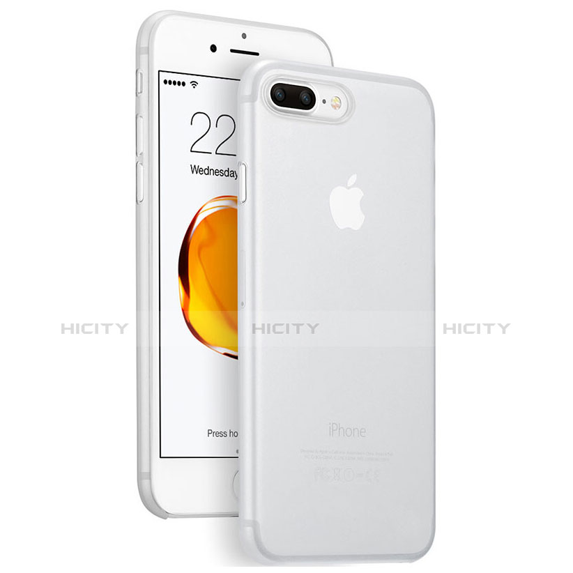 Custodia Ultra Sottile Trasparente Rigida Opaca W01 per Apple iPhone 7 Plus Bianco