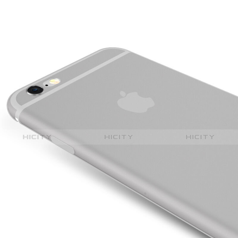 Custodia Ultra Sottile Trasparente Silicone Opaca per Apple iPhone 6S Grigio