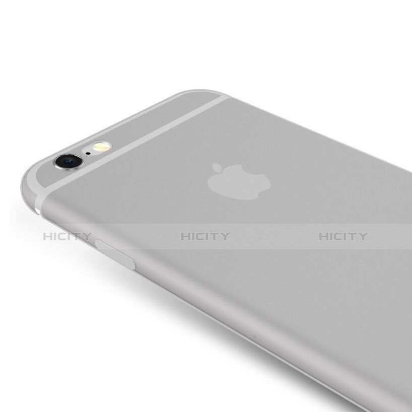 Custodia Ultra Sottile Trasparente Silicone Opaca per Apple iPhone 6S Plus Grigio