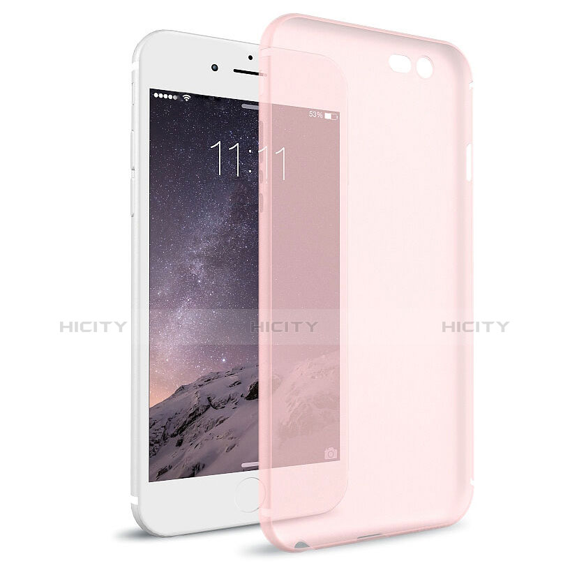 Custodia Ultra Sottile Trasparente Silicone Opaca per Apple iPhone 6S Plus Rosa