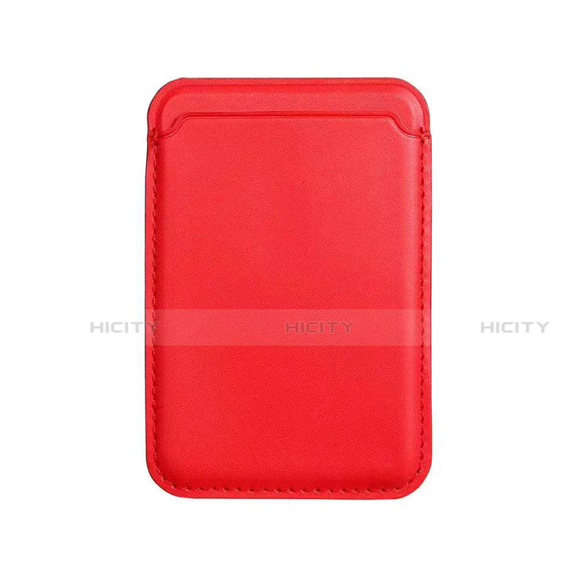 Lusso Pelle Portafoglio con Mag-Safe Magnetic per Apple iPhone 12 Mini Rosso
