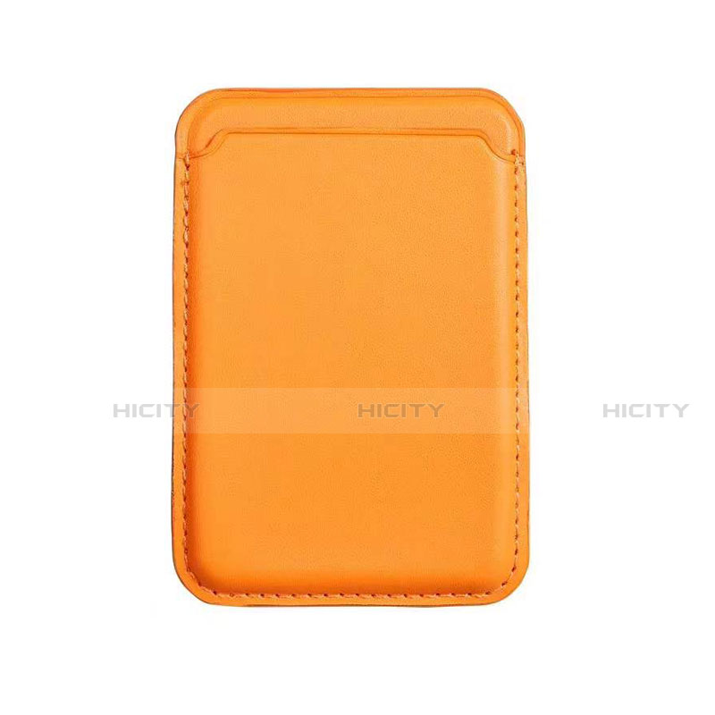 Lusso Pelle Portafoglio con Mag-Safe Magnetic per Apple iPhone 12 Pro Max Arancione