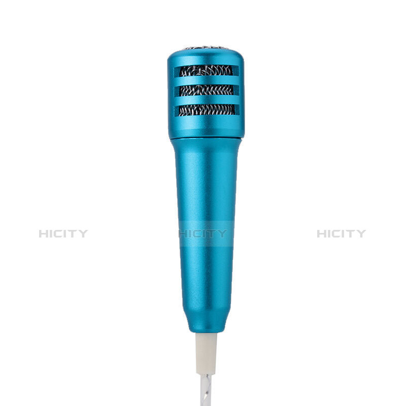 Microfono Mini Stereo Karaoke 3.5mm M01 Blu