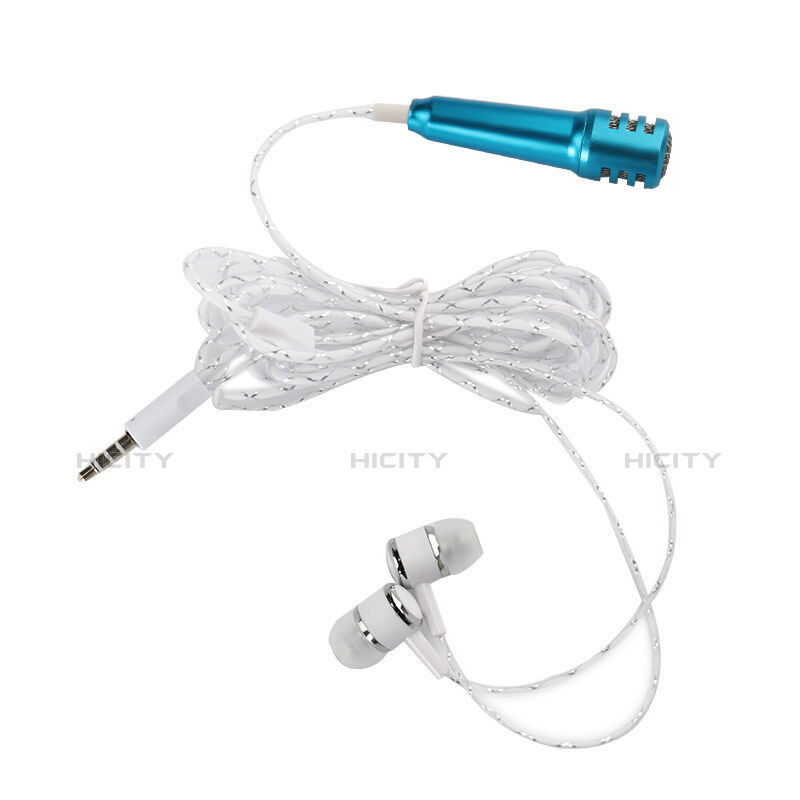 Microfono Mini Stereo Karaoke 3.5mm M01 Blu