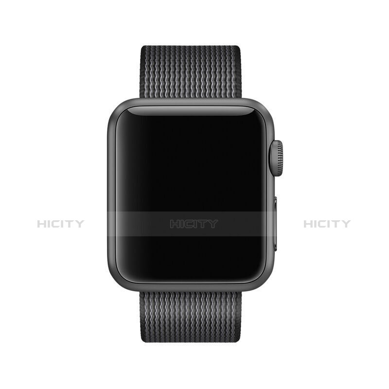 Milanese Cinturino Braccialetto Acciaio per Apple iWatch 3 38mm Nero