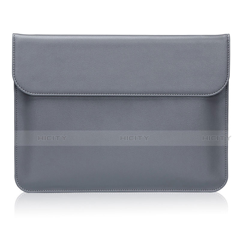 Morbido Pelle Custodia Marsupio Tasca L04 per Huawei Matebook D14 (2020) Grigio