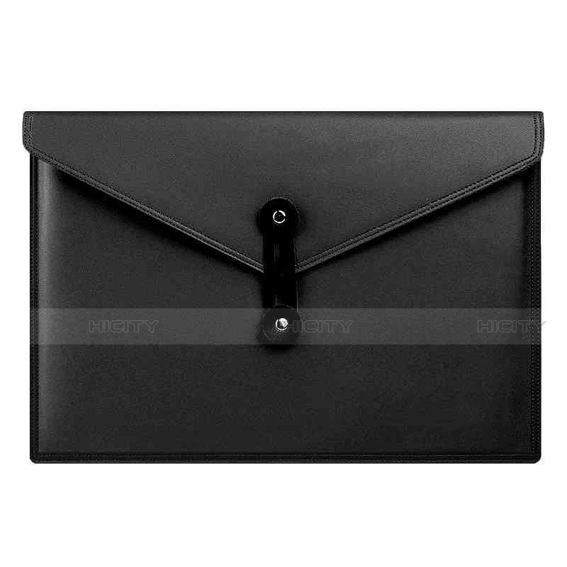 Morbido Pelle Custodia Marsupio Tasca L08 per Apple MacBook Pro 13 pollici (2020) Nero