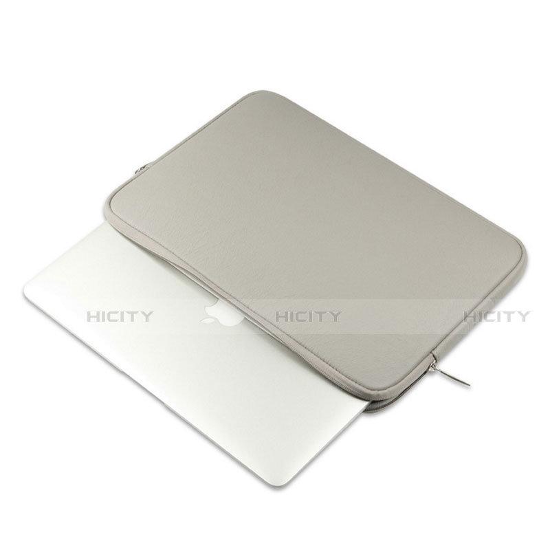 Morbido Pelle Custodia Marsupio Tasca L16 per Apple MacBook 12 pollici Grigio