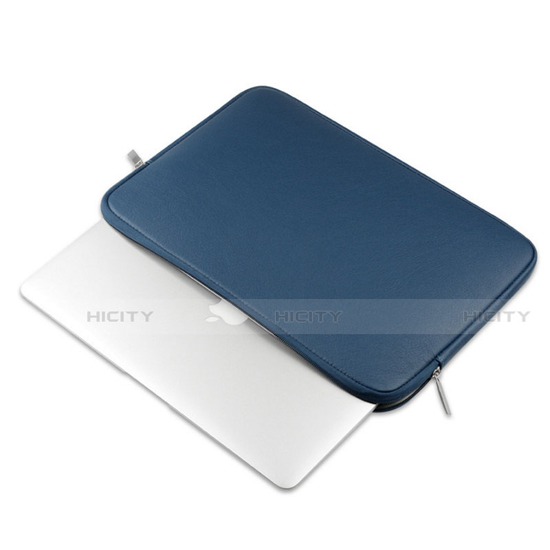 Morbido Pelle Custodia Marsupio Tasca L16 per Apple MacBook Air 13.3 pollici (2018) Blu