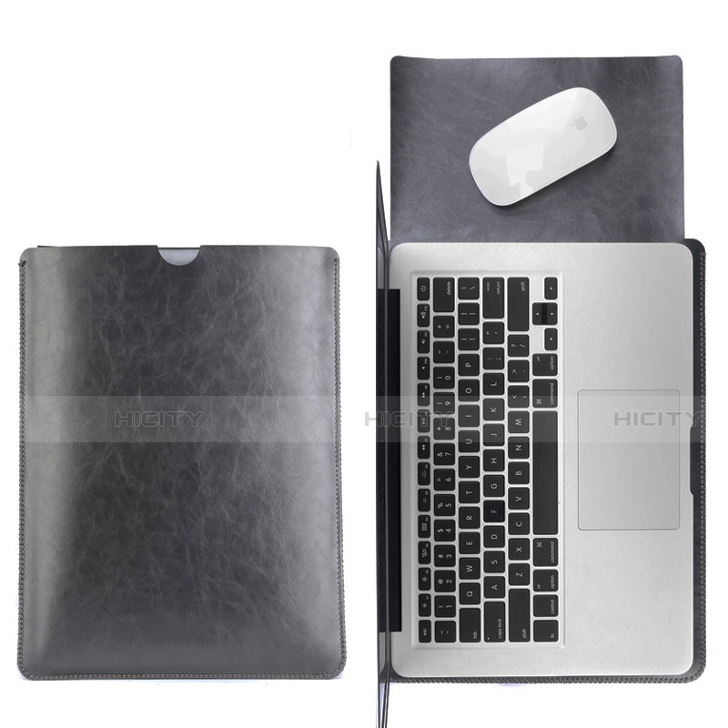 Morbido Pelle Custodia Marsupio Tasca L17 per Apple MacBook 12 pollici Nero
