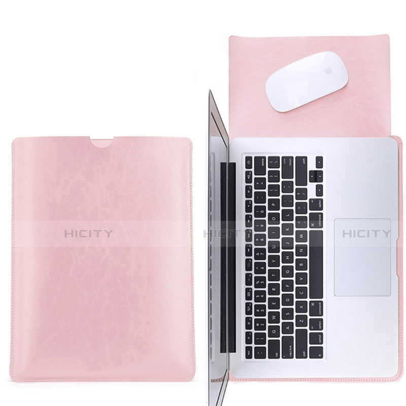 Morbido Pelle Custodia Marsupio Tasca L17 per Apple MacBook 12 pollici Rosa