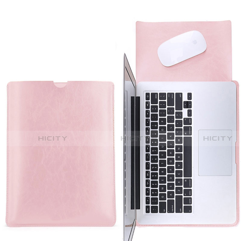 Morbido Pelle Custodia Marsupio Tasca L17 per Apple MacBook Pro 15 pollici Retina Rosa