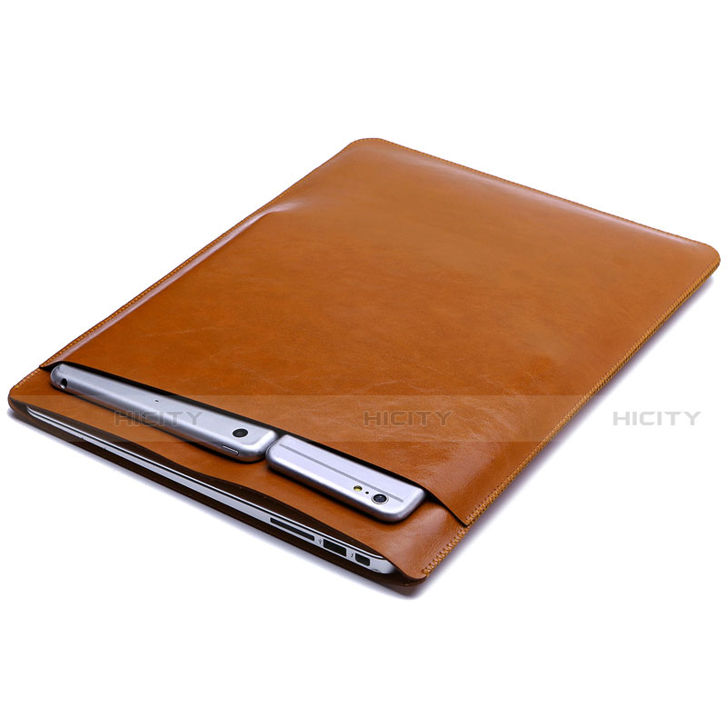 Morbido Pelle Custodia Marsupio Tasca L20 per Apple MacBook 12 pollici Arancione